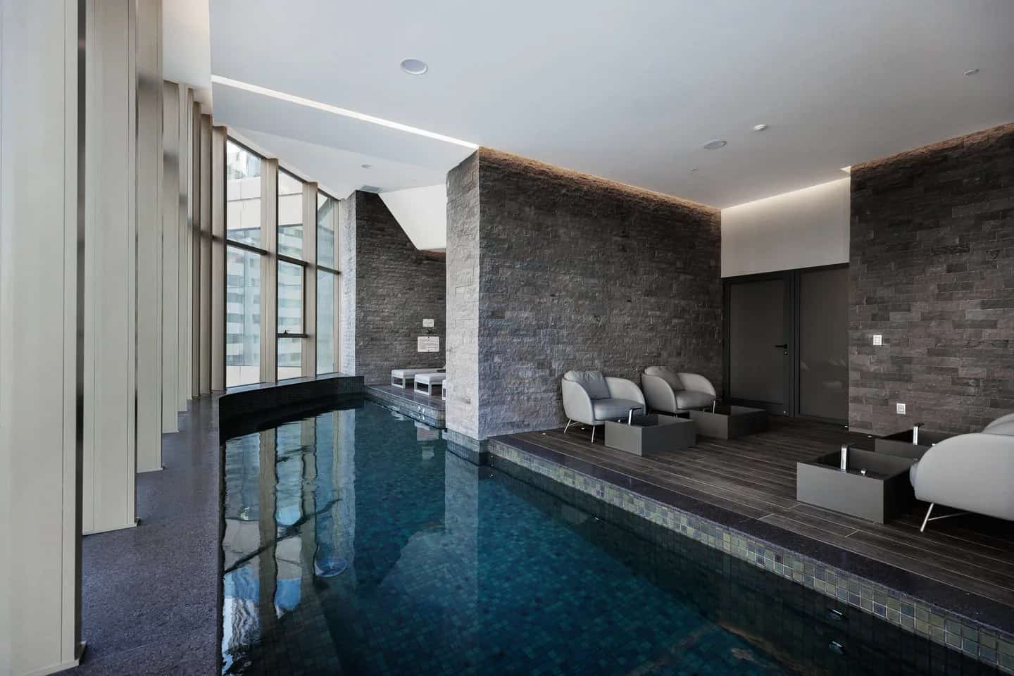 Spa e piscina de relaxamento